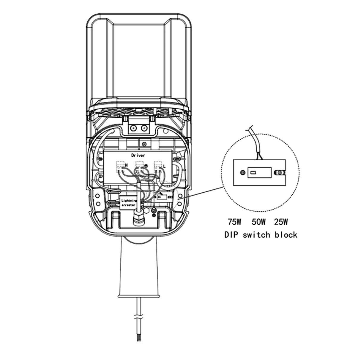 Gaty gadearmatur 25/50/75W Grå Fra Designlight - Gaty, effektiv og fleksibel gadebelysning - optimal lysfordeling til sikre bymilj&oslash;erOplev Designlights moderne gadebelysning i aluminium med omskiftelig effekt, en smart, energieffektiv og tilpasningsdygtig l&oslash;sning.