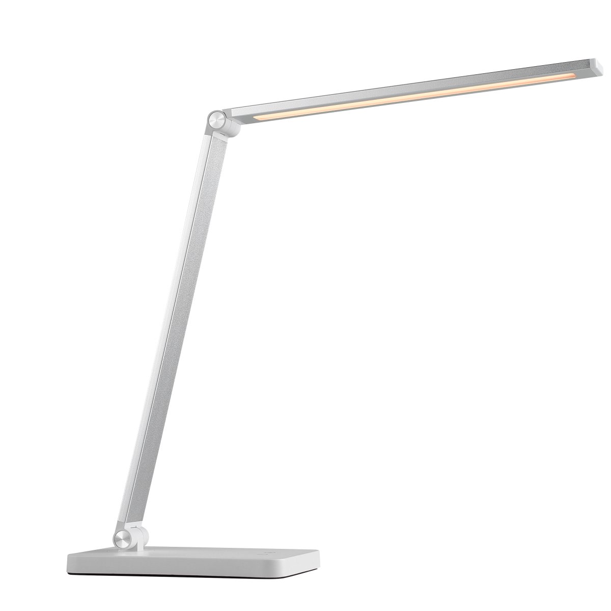 Lomina 38cm Hvid skrivebordslampe Fra Brilliant - Med både USB-C og USB-stik kan du nemt oplade eksterne enheder direkte fra lampen, hvilket gør Lomina til en praktisk og stilfuld løsning til moderne skriveborde.