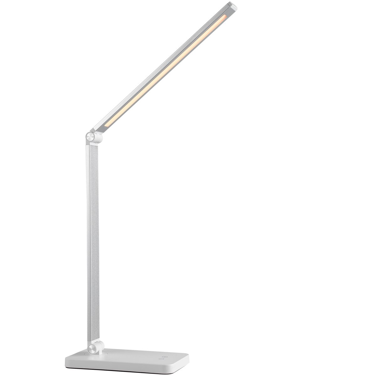 Lomina 38cm Hvid skrivebordslampe Fra Brilliant - Med både USB-C og USB-stik kan du nemt oplade eksterne enheder direkte fra lampen, hvilket gør Lomina til en praktisk og stilfuld løsning til moderne skriveborde.
