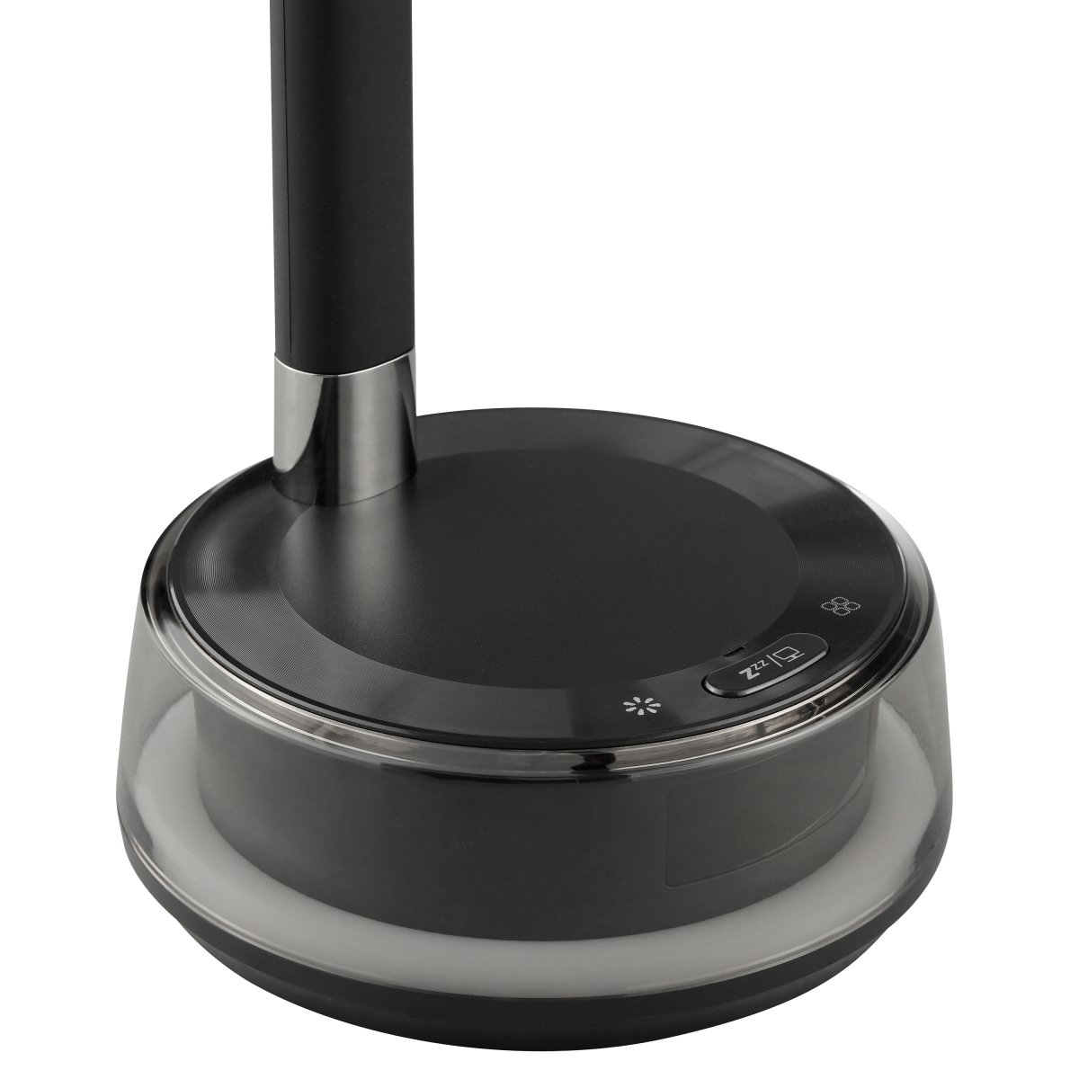 Moonglow 53cm Sort skrivebordslampe Fra Brilliant - Den er lavet af sort metal og plastik og har et stilfuldt design med en fleksibel arm, der g&oslash;r den perfekt som l&aelig;se- eller sengelampe.