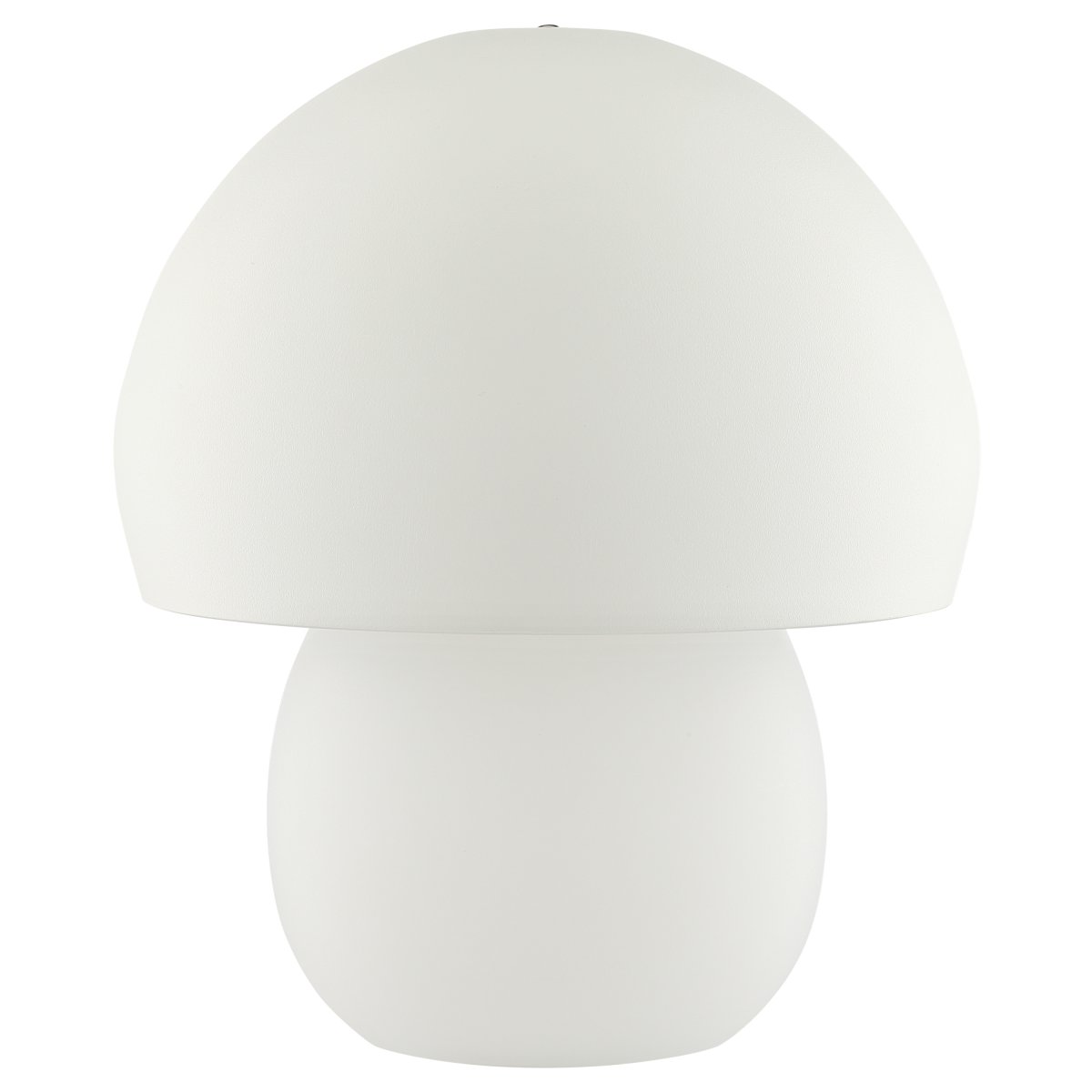 Dupis 24cm Hvid bærbar Fra Brilliant - Dupis er en moderne og praktisk bordlampe i hvidt metal og plastik, designet i et svampeinspireret design, der gør den til et dekorativt element i alle typer interiører - fra soveværelser til stuer, køkkener eller terrasser.