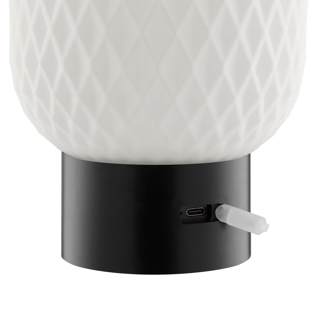 Sarastro 20cm Sort bærbar Fra Brilliant - Sarastro er en bærbar og genopladelig lampe lavet af glas og plastik med et moderne udtryk og et stilfuldt design.