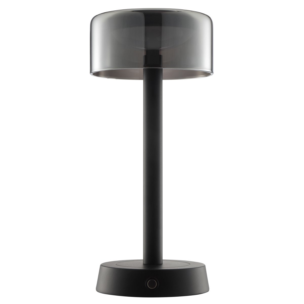 Razor 26cm Sort bærbar Fra Brilliant - Razor er en moderne og stilfuld bærbar bordlampe med et eksklusivt præg takket være kombinationen af sort metal og røget glas.