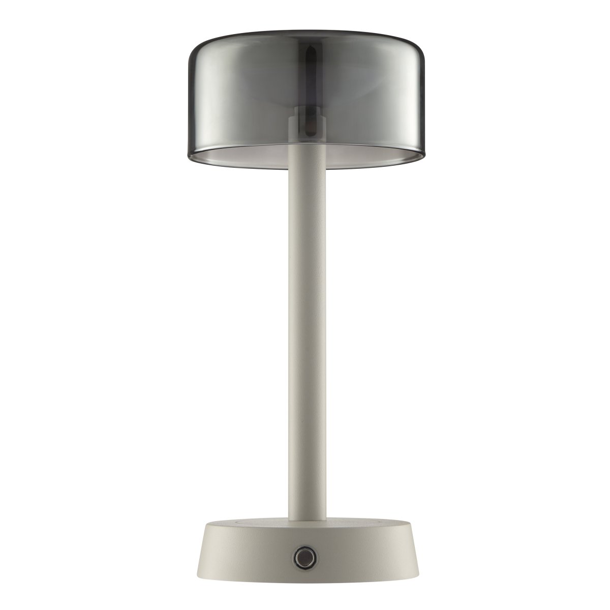 Razor 26cm Beige bærbar Fra Brilliant - Razor er en moderne og stilfuld bærbar bordlampe med et eksklusivt præg takket være kombinationen af beige metal og røget glas.