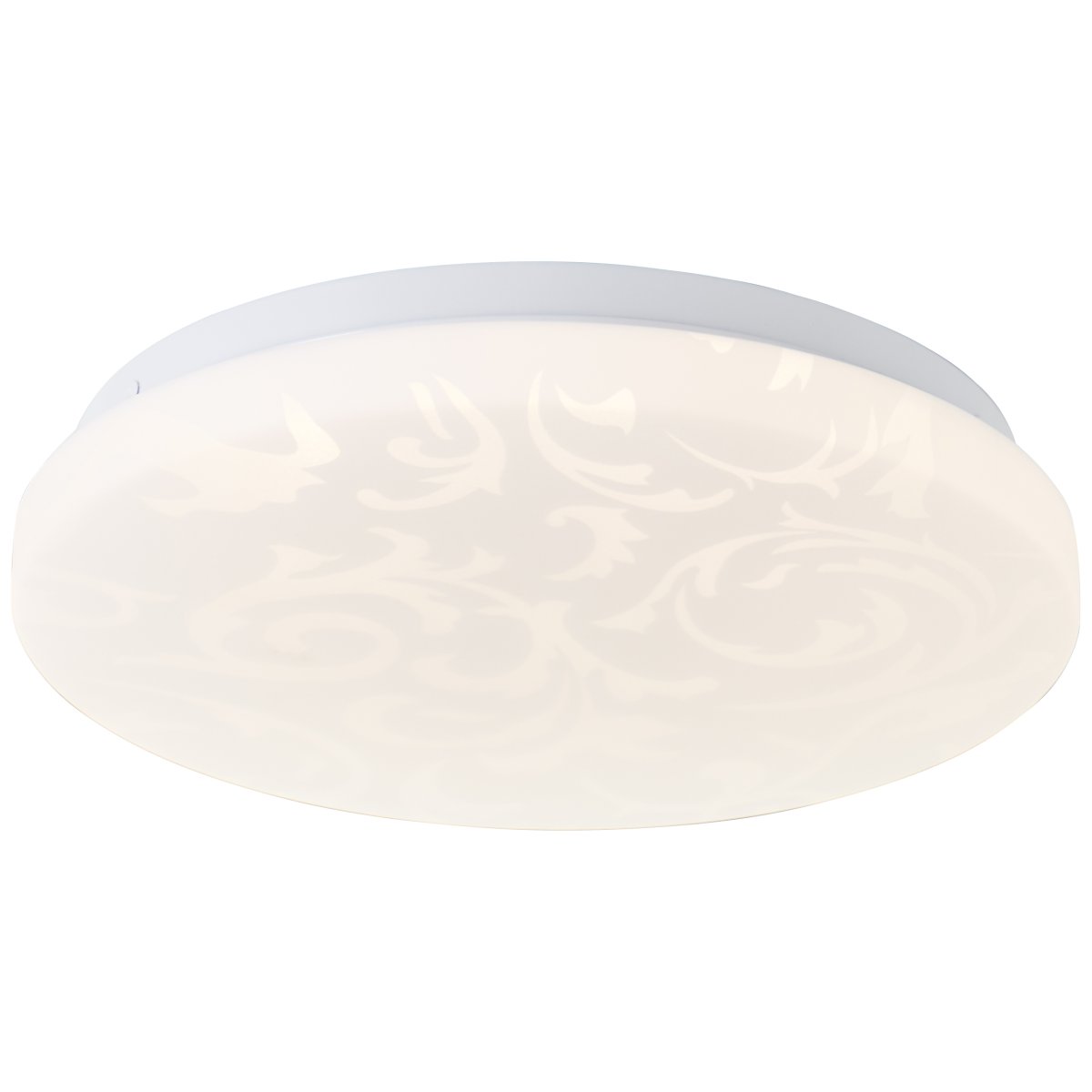 Clarica Ø26 Hvid plafond Fra Brilliant - Den integrerede LED-lyskilde giver et varmt hvidt lys på 3000K og har en lysstyrke på 1400 lumen - perfekt til at skabe et behageligt og godt oplyst miljø i for eksempel en entré eller et køkken.