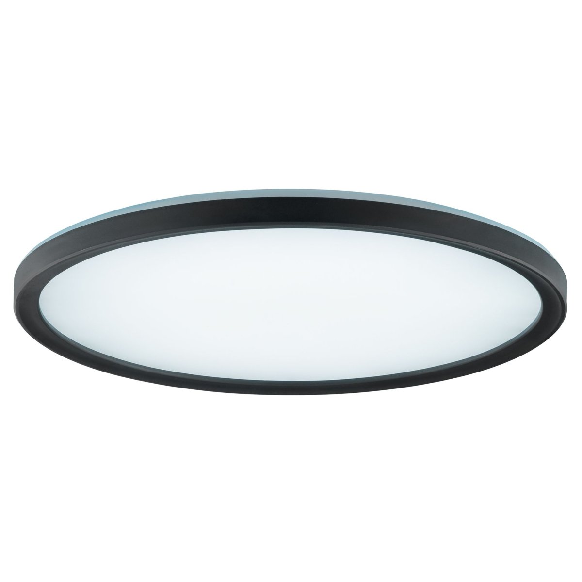 Avola Ø30 Sort plafond Fra Brilliant - Avola er en stilfuld loftlampe med et hvidt lyspanel og sort ramme, der giver et moderne og minimalistisk look.