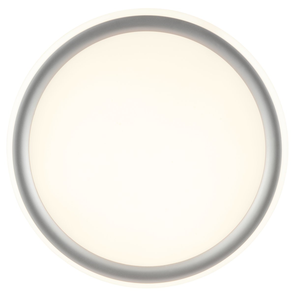 Carloz Ø40 Sølv plafond Fra Brilliant - Carloz er en smart og elegant l&oslash;sning, der passer lige godt i stuer som i sovev&aelig;relser eller k&oslash;kkener, hvor der er behov for forskellige lysstyrkeniveauer og stemninger i l&oslash;bet af dagen.