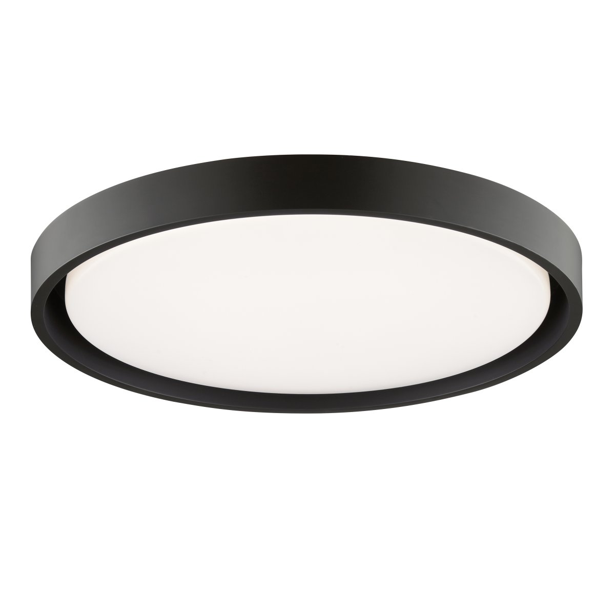 Sonora Ø40 Sort plafond Fra Brilliant - Sonora er en stilfuld loftslampe lavet af metal og plastik, designet med en sort ramme, der indrammer det runde LED-panel på en moderne og diskret måde.
