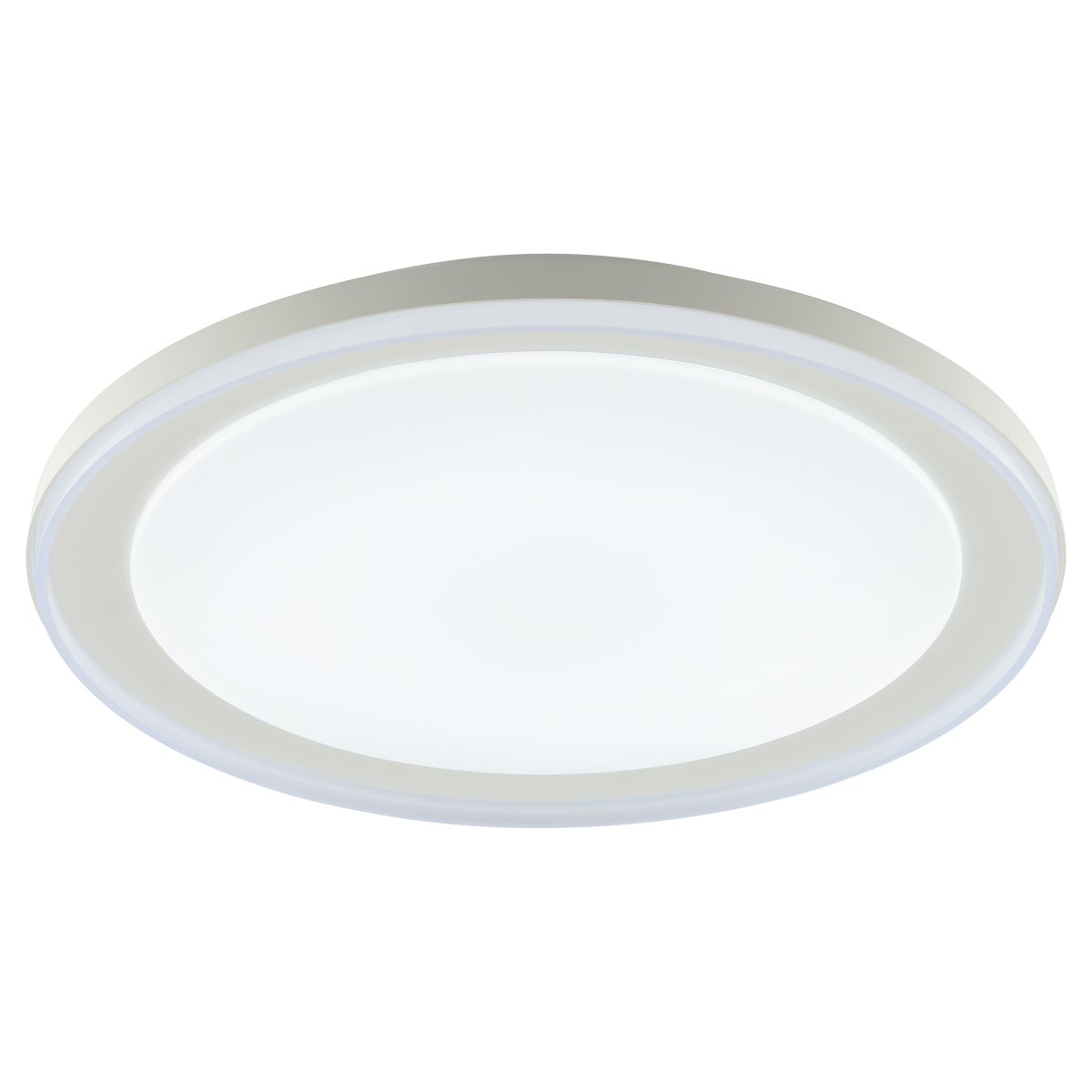 Pederson Ø45 Hvid plafond Fra Brilliant - Pederson er en stilfuld loftslampe i plastik og metal, designet med en hvid ramme og et hvidt LED-panel for et moderne look, der passer perfekt i soveværelser eller andre stille omgivelser.