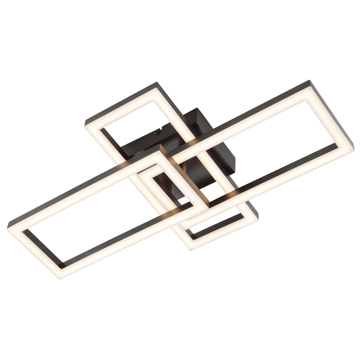 Jorvic 47cm Sort plafond Fra Brilliant - Jorvic er en moderne loftslampe lavet af metal og plastik, hvis grafiske og geometriske design gør den til et markant blikfang i alle moderne interiører.