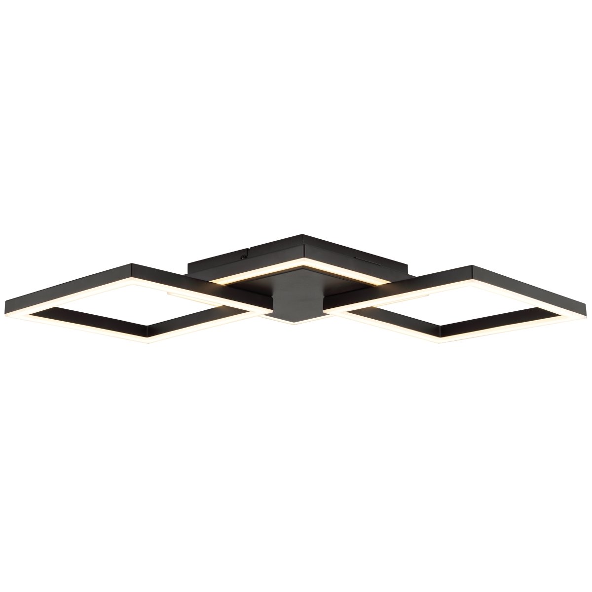 Jorvic 62cm Sort plafond Fra Brilliant - Med integreret LED-teknologi udsender lampen et klart og varmt hvidt lys, som er velegnet til stuer, spisestuer eller entréer, hvor man ønsker både god generel belysning og en dekorativ effekt.