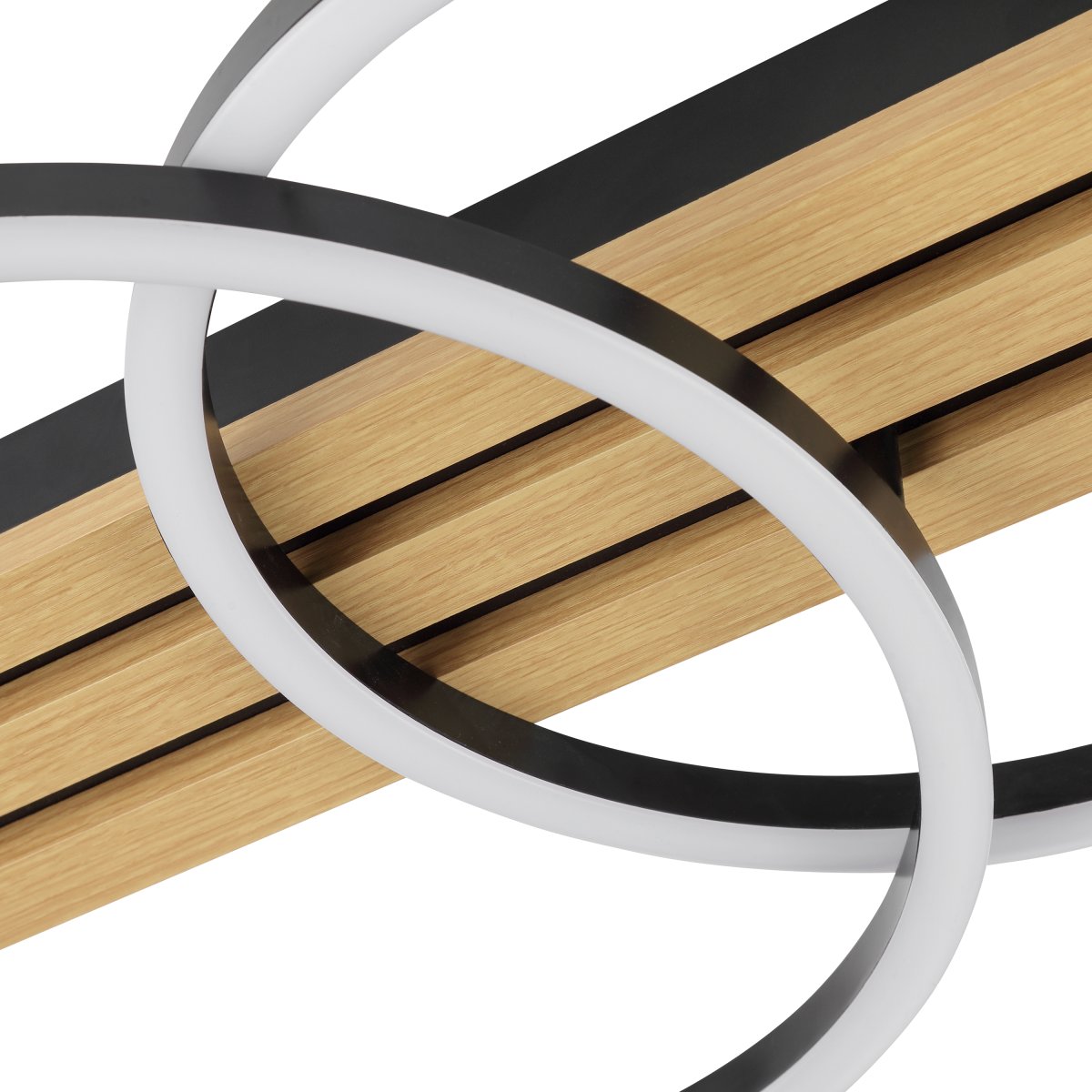 Calma 54cm Sort plafond Fra Brilliant - Calma er en moderne loftslampe med en varm og naturlig følelse takket være det kombinerede design i træ og sort metal.