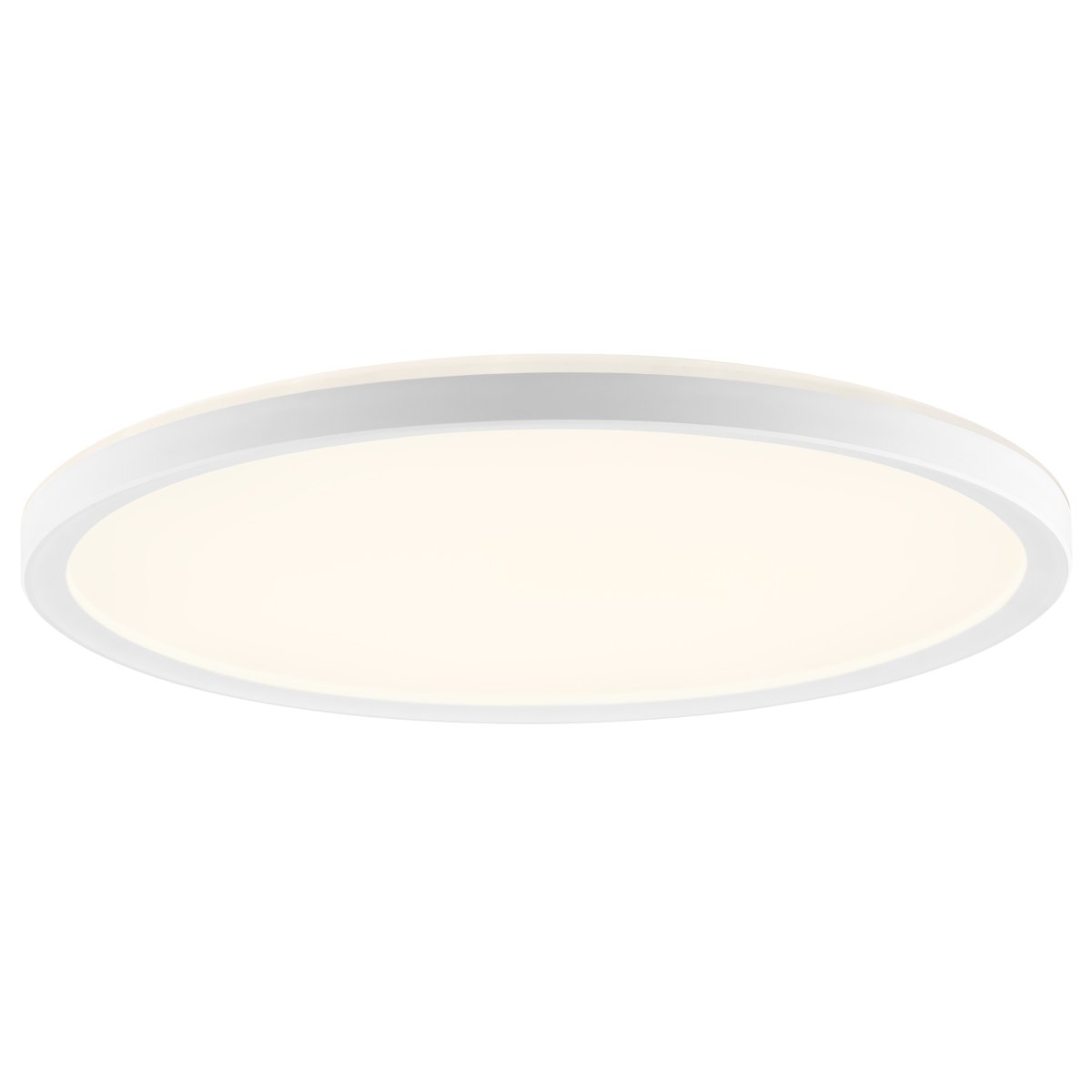 Samora Ø30 Hvid plafond Fra Brilliant - Den hvide ramme omfavner et stort LED-panel, der udsender et klart og jævnt lys over hele overfladen - perfekt til rum, hvor god belysning er vigtig.