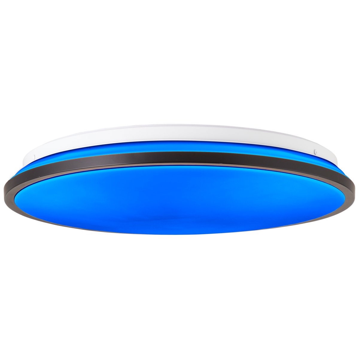 Heida Ø40 Sort plafond Fra Brilliant - Heida kan lyse i mange forskellige farver med sin RGB-funktion, og du kan ogs&aring; v&aelig;lge at f&aring; flere farver til at lyse i kombination med hinanden eller skifte automatisk med fjernbetjeningen.