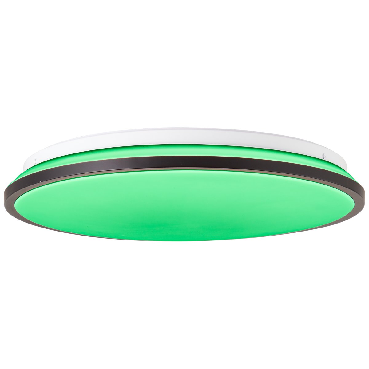Heida Ø40 Sort plafond Fra Brilliant - Heida kan lyse i mange forskellige farver med sin RGB-funktion, og du kan ogs&aring; v&aelig;lge at f&aring; flere farver til at lyse i kombination med hinanden eller skifte automatisk med fjernbetjeningen.
