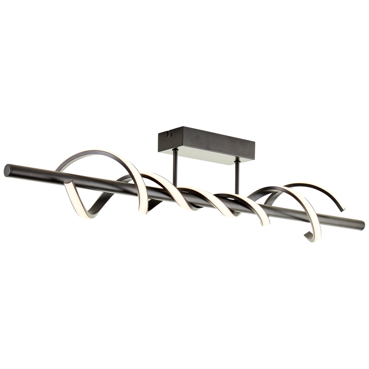 Amalie 95cm Sort plafond Fra Brilliant - Lampen udsender et klart lys med en varm hvid farvetemperatur, perfekt til placering i entr&eacute;en eller k&oslash;kkenet.