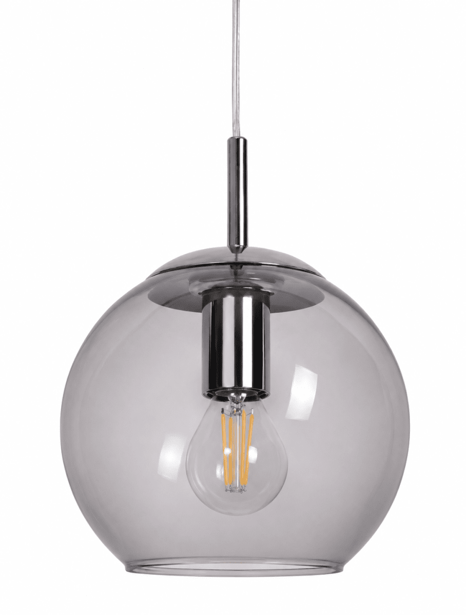  Globi Ø15 Krom/røget vindueslampe Fra Nordic Lighting - Globi vindueslampe er en stilfuld og moderne lampe, der giver rummet en varm og hyggelig fornemmelse.
