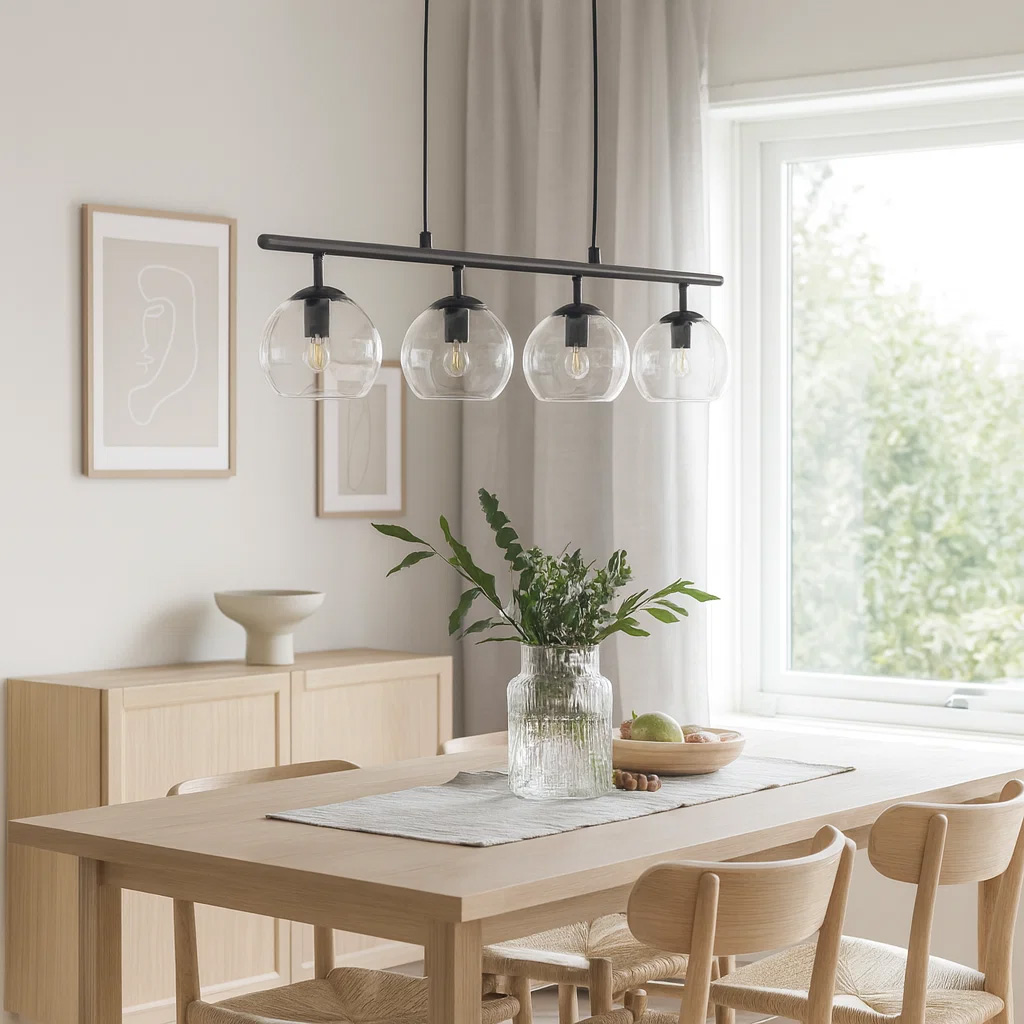 Globi 4 78cm Sort/gennemsigtig loftslampe Fra Nordic Lighting - Globi bliver et dekorativt blikfang, der passer lige godt i moderne hjem som i mere klassiske milj&oslash;er.