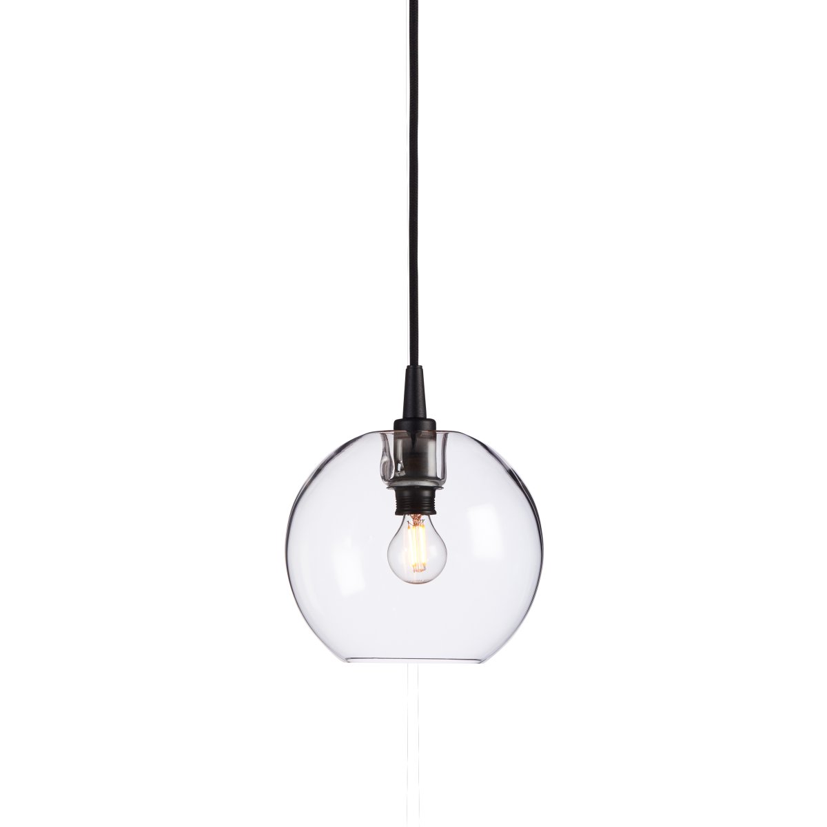 Gloria Ø20 Gennemsigtig/sort loftslampe Fra Belid - Gloria er en sofistikeret loftlampe, der kombinerer tidl&oslash;s elegance med moderne design.