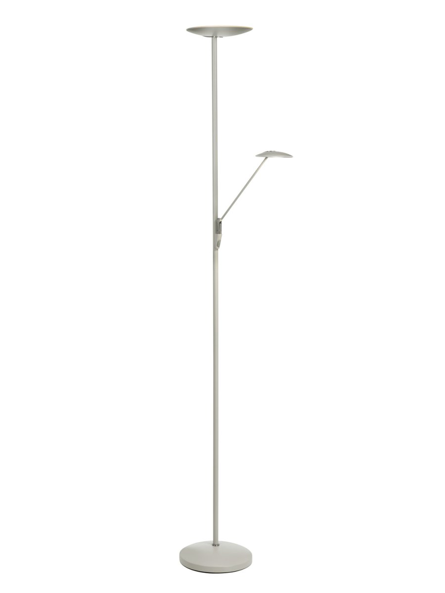 Barone Sand gulvlampe Fra Texa Design - En trykdæmper er placeret på lampen, så du kan justere lysstyrken og farvetemperaturen fra varmt hvidt lys på 2700K til køligt hvidt lys på 4000K.