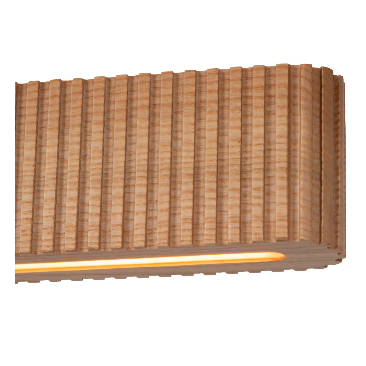 Bannister 150cm Lyst træ loftslampe Fra Lucide - Farvetemperaturen kan nemt justeres under installationen via en DIP-switch, fra varmt og hyggeligt lys til et lysere hvidt lys, for at passe til forskellige miljøer og behov.