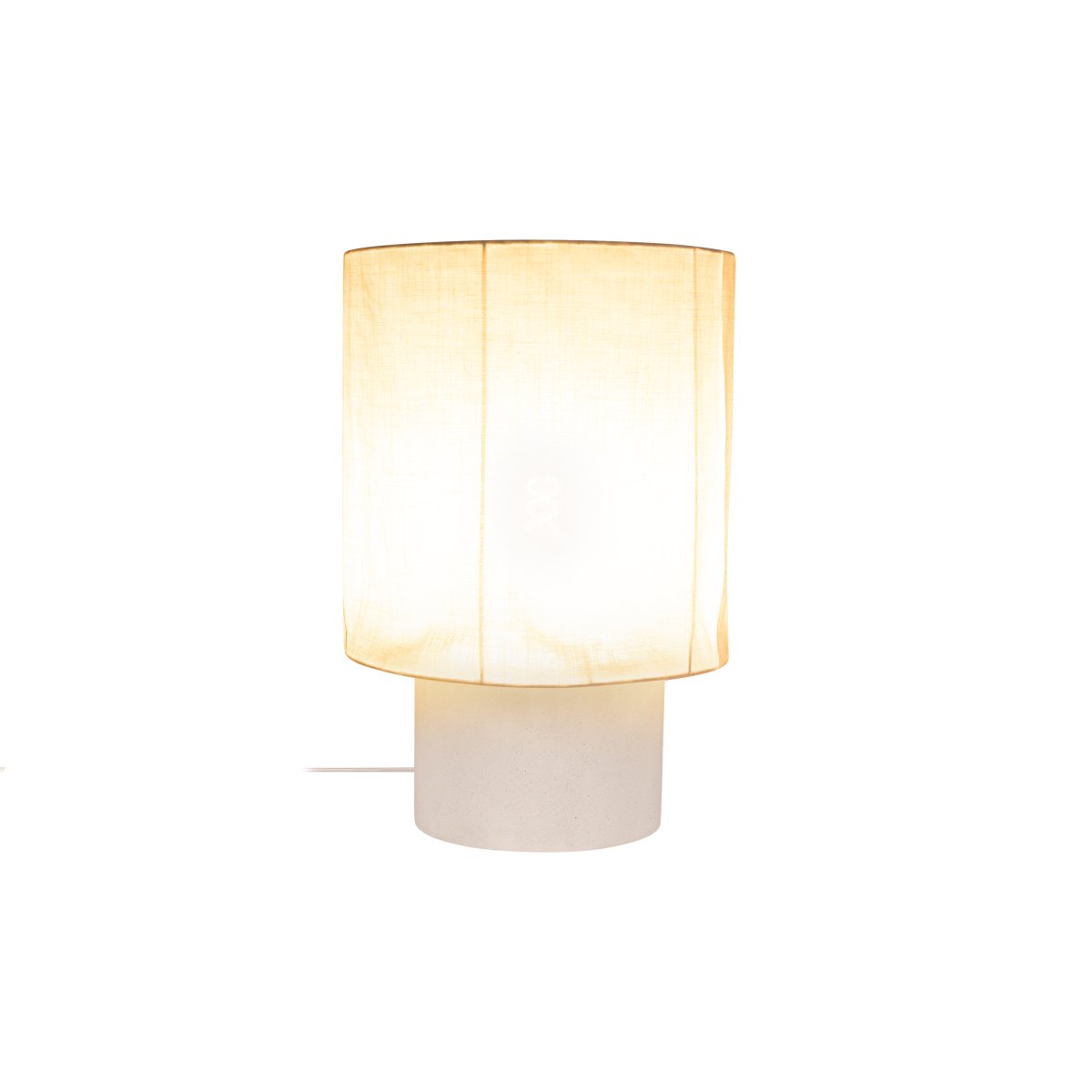 Tissaja 50cm Hvid bordlampe Fra Lucide - Resultatet er en varm og indbydende belysning, der passer perfekt på natbordet, i vinduet eller på et skænk i stuen.