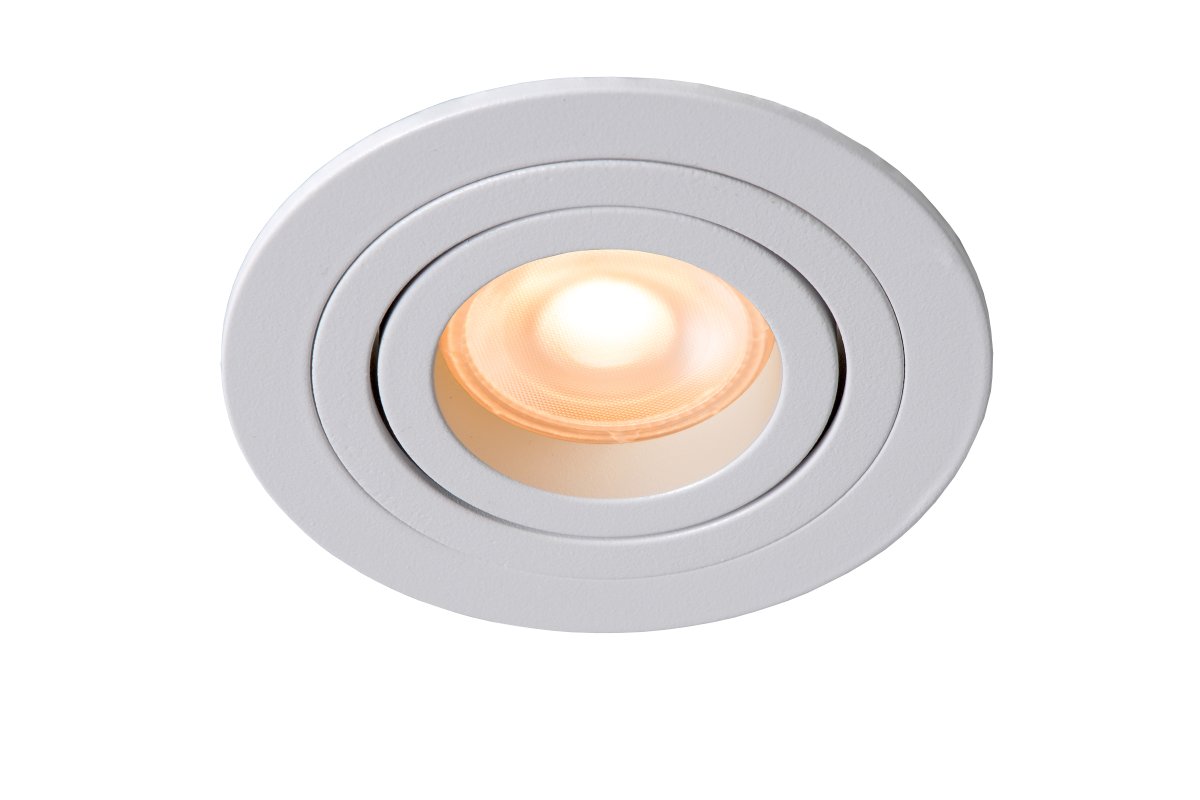 Tube spotlight GU10 Hvid Fra Lucide - Den er designet til nemt at blive integreret i nedh&aelig;ngte lofter og passer perfekt i moderne milj&oslash;er som stuer, gange eller sovev&aelig;relser.