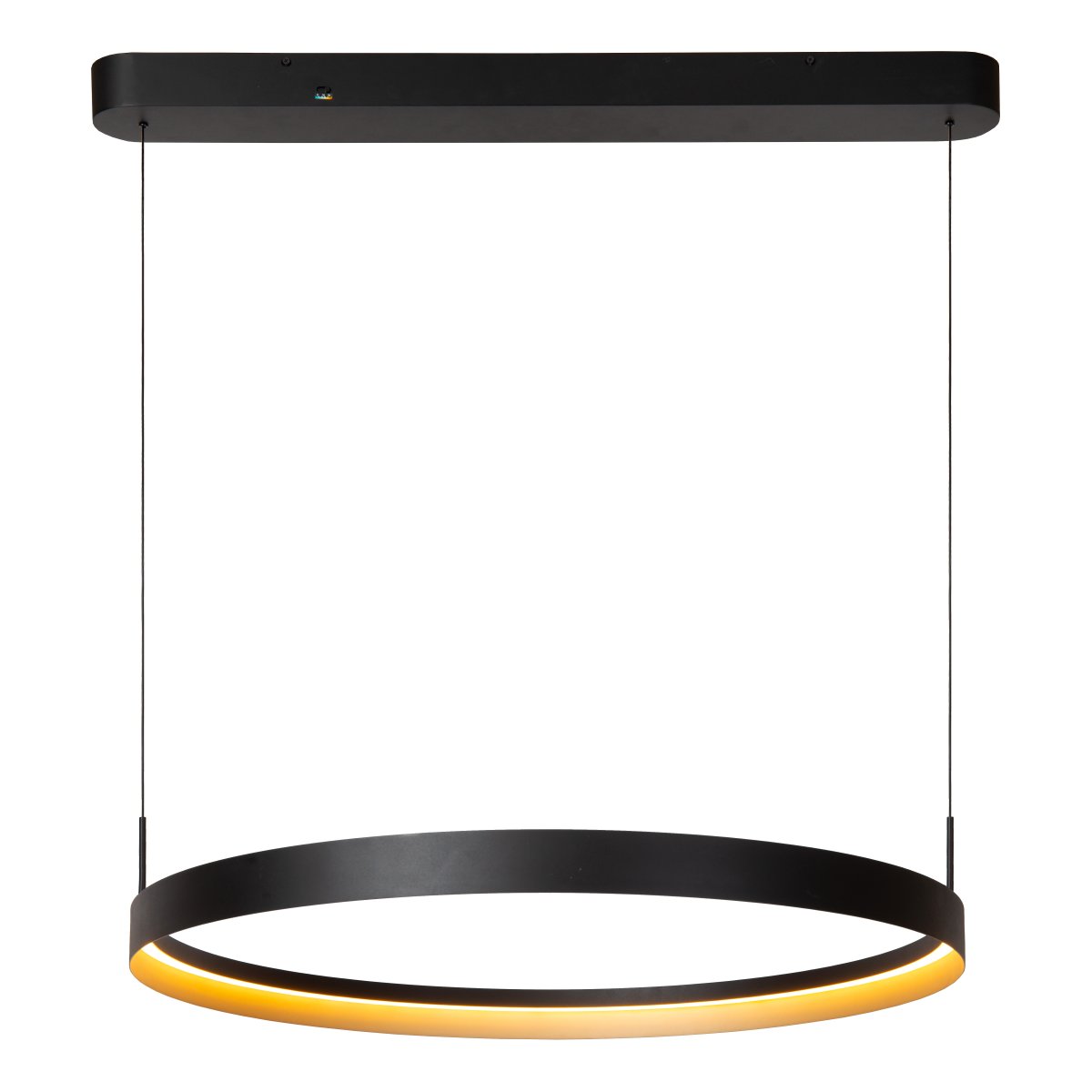 Radiant Ø80 Sort loftslampe Fra Lucide - Radiant er en stilfuld loftspendel i sort metal med et moderne og luftigt design.
