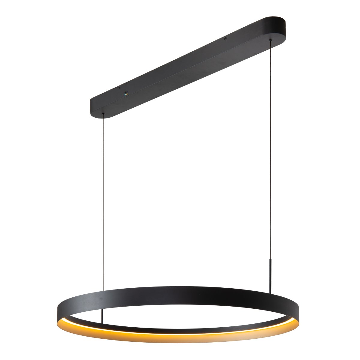 Radiant Ø80 Sort loftslampe Fra Lucide - Radiant er en stilfuld loftspendel i sort metal med et moderne og luftigt design.