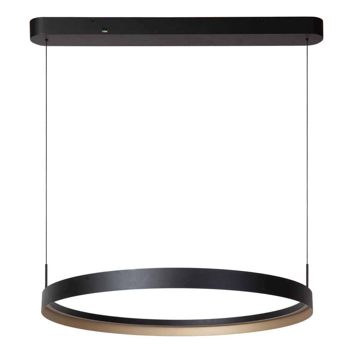 Radiant Ø80 Sort loftslampe Fra Lucide - Radiant er en stilfuld loftspendel i sort metal med et moderne og luftigt design.