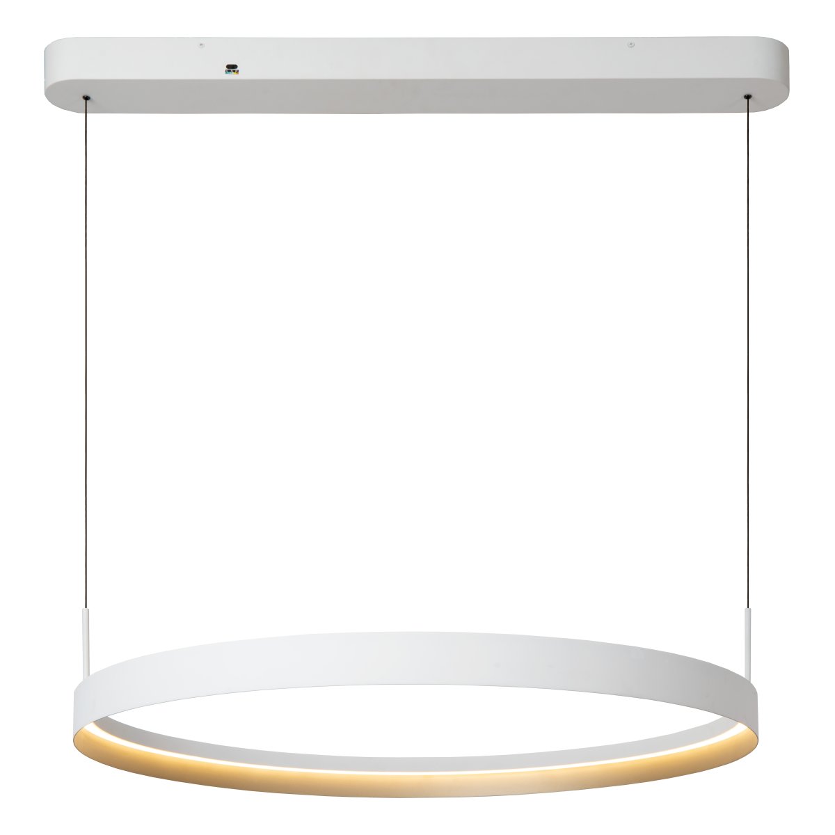 Radiant Ø80 Hvid loftslampe Fra Lucide - Radiant er en stilfuld loftspendel i hvidmetal med et moderne og luftigt design.