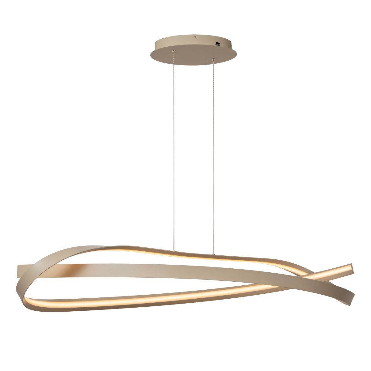 Menuet 110cm Beige loftslampe Fra Lucide - Den integrerede LED-belysning udsender et kraftfuldt og godt lys, der passer perfekt over spisebordet eller k&oslash;kkenet.