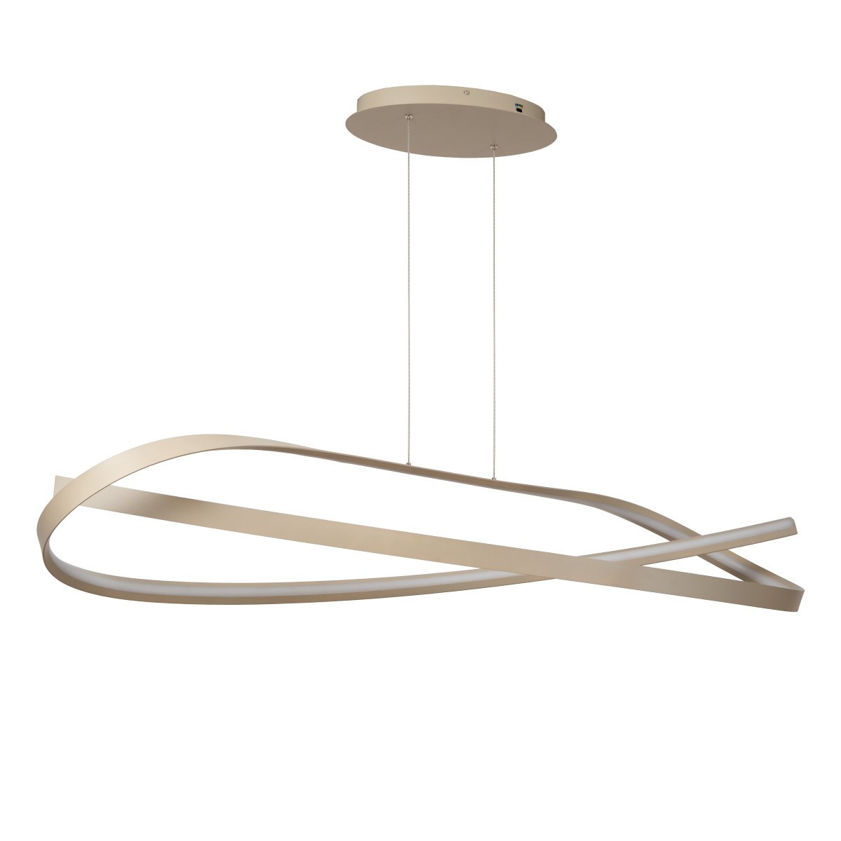 Menuet 140cm Beige loftslampe Fra Lucide - Den integrerede LED-belysning udsender et kraftfuldt og godt lys, der passer perfekt over spisebordet eller k&oslash;kkenet.