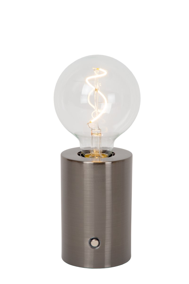 Vivo 23cm Mørkegrå bærbar Fra Lucide - Vivo bordlampen er en bærbar og elegant lampe, der er perfekt til hyggelig stemningsbelysning.