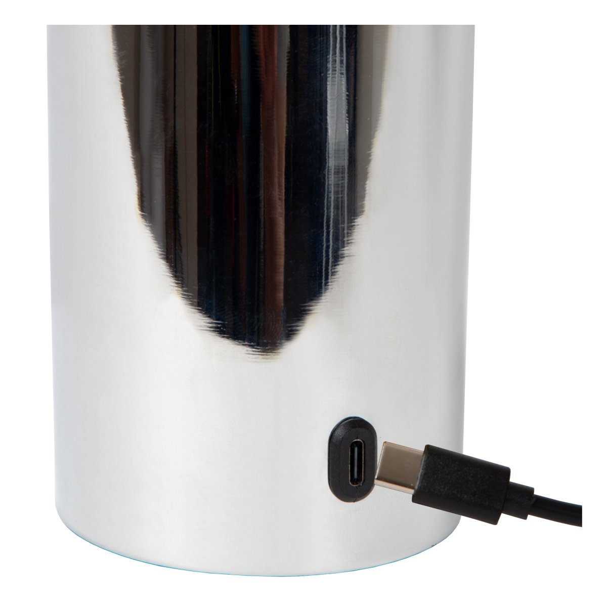 Vivo 23cm Krom bærbar Fra Lucide - Vivo bordlampen er en b&aelig;rbar og elegant lampe, der er perfekt til hyggelig stemningsbelysning.