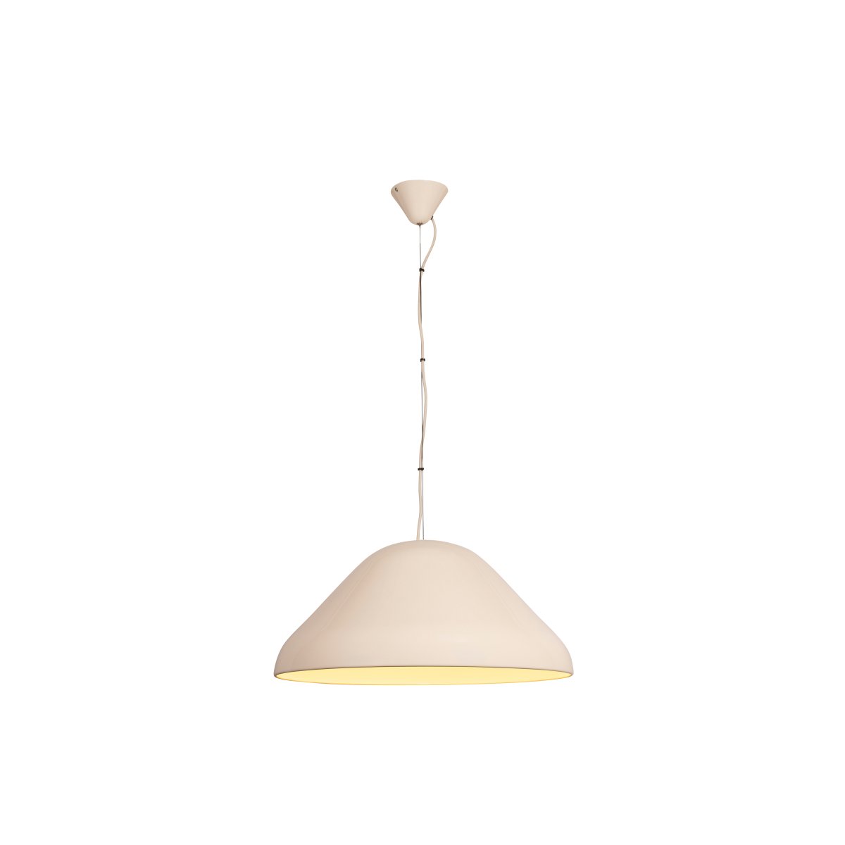 Andres Ø56 Cremet hvid loftslampe Fra Lucide - Andres er en stilfuld metalpendellampe med en blank finish i elegant creme.
