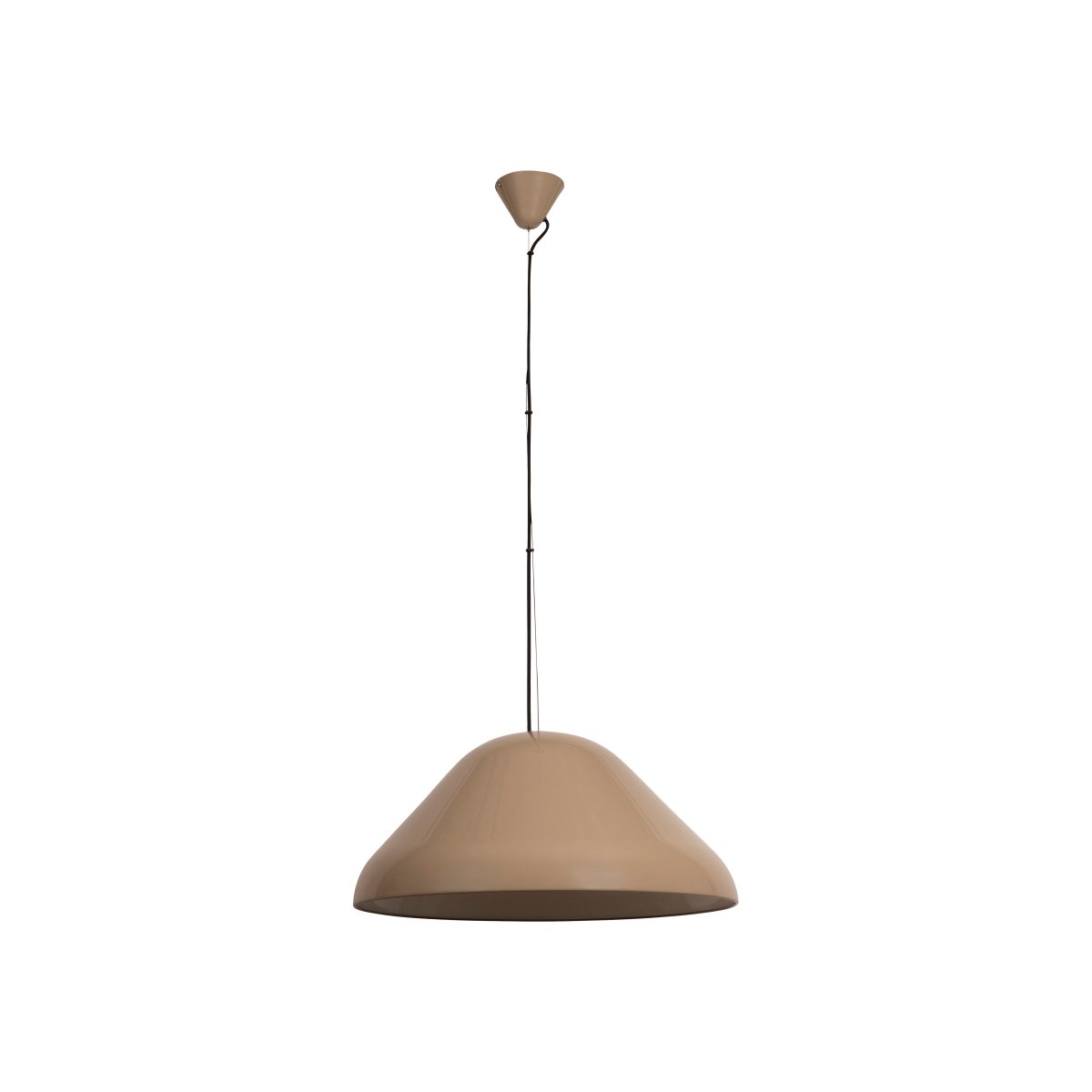 Andres Ø56 Taupe loftslampe Fra Lucide - Andres er en stilfuld metalpendellampe med en blank finish i elegant taupe.