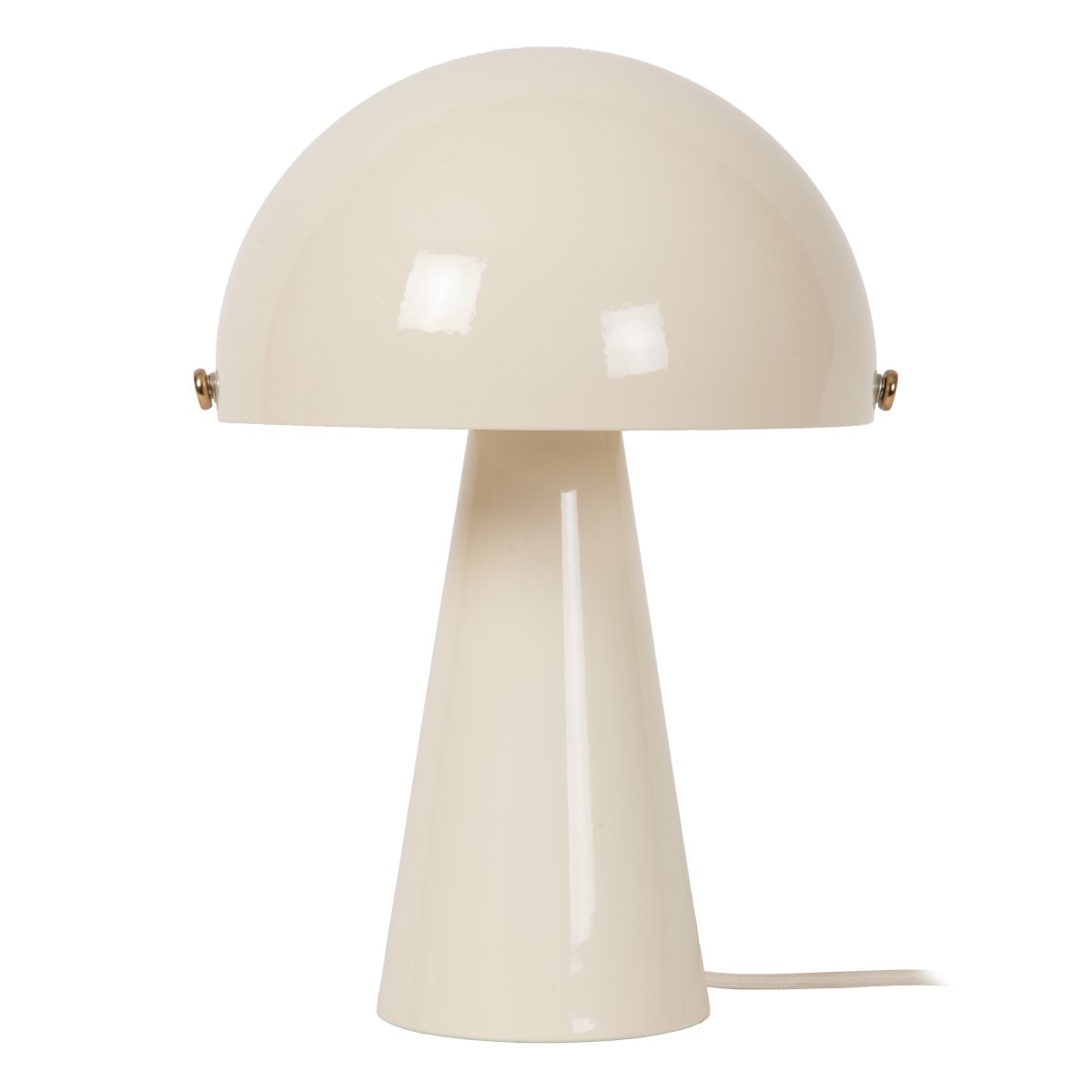 Barone 34cm Cremet hvid bordlampe Fra Lucide - Barone er en elegant bordlampe i metal med en bl&oslash;d cremefarvet finish og stilfulde messingdetaljer.