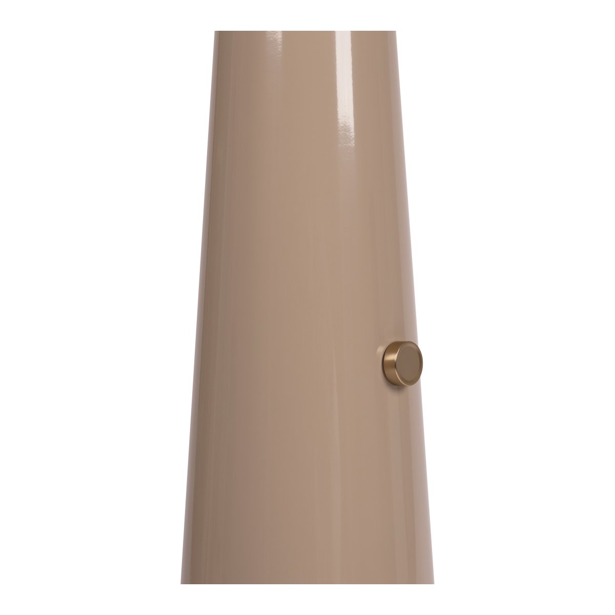 Barone Taupe gulvlampe Fra Lucide - Barone er en elegant metalgulvlampe med en blank taupe-finish og stilfulde messingdetaljer.