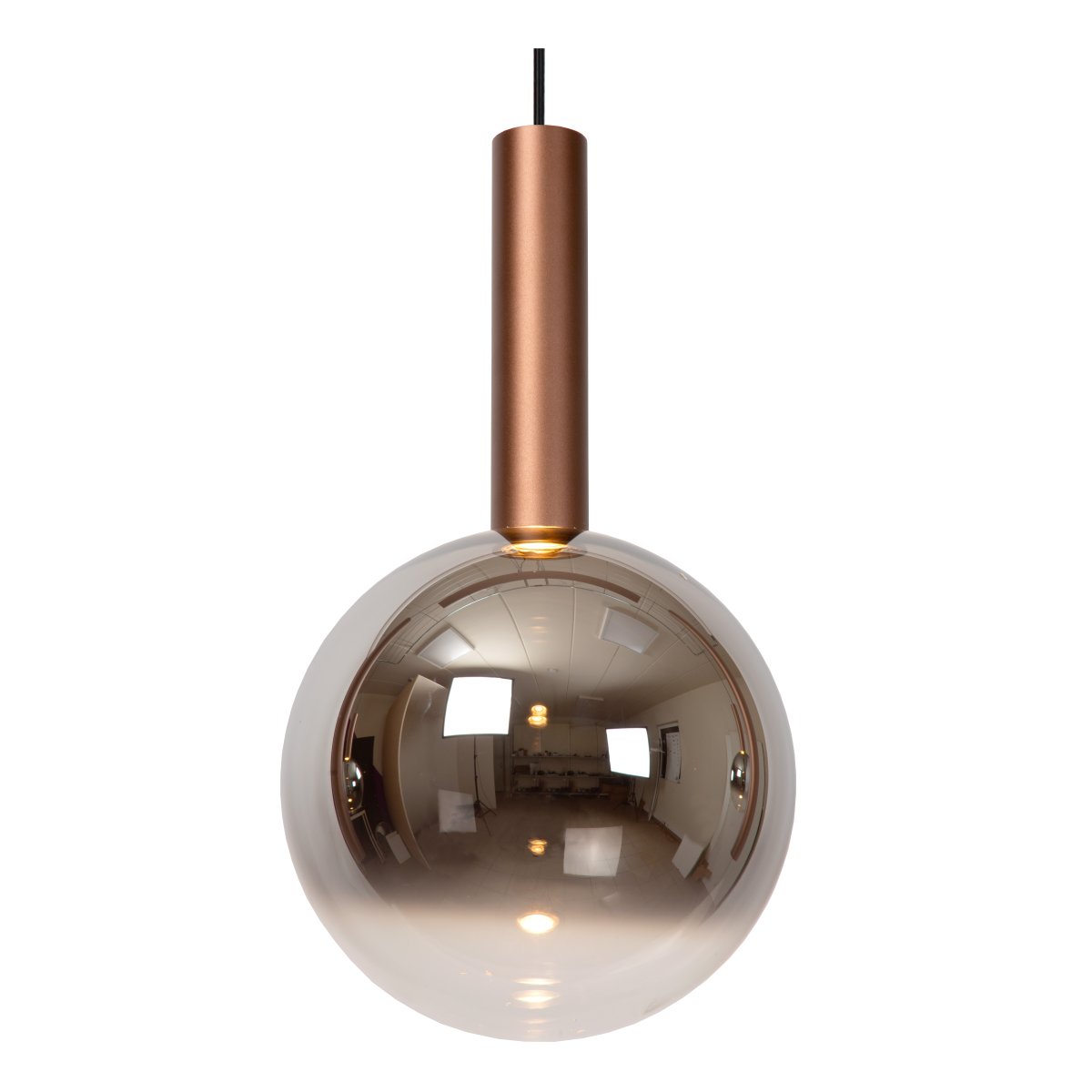 Jasmine 138cm Kobber loftslampe Fra Lucide - Jasmine er en sl&aring;ende og skulpturel pendellampe med en bredde p&aring; ca.