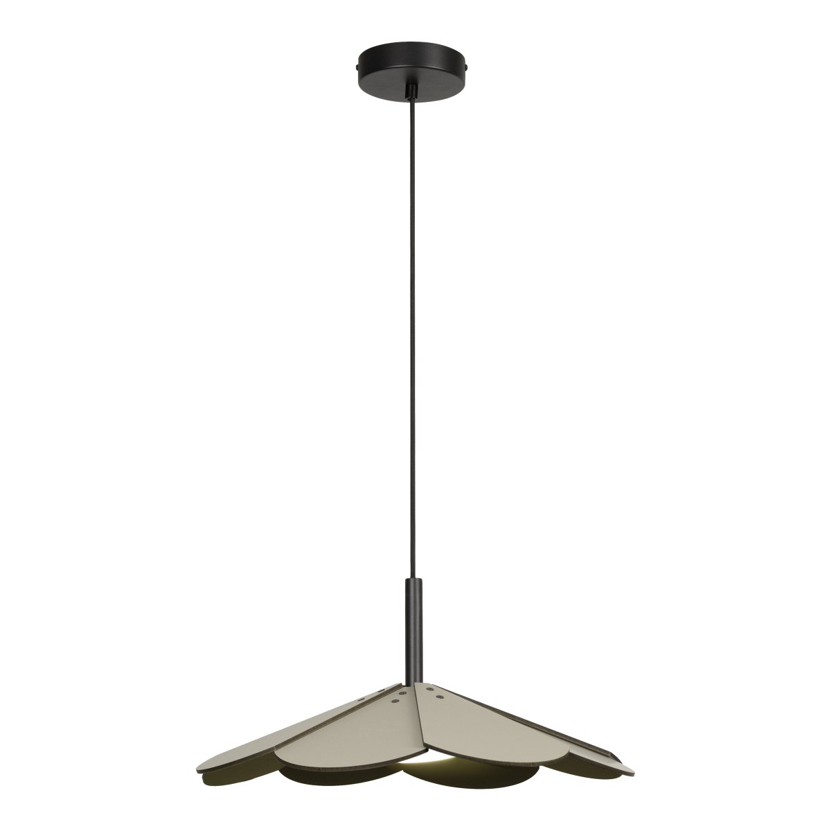 Blomster Ø47 Grøn loftslampe Fra Lucide - Flowers er en dekorativ pendellampe i tr&aelig; med en mat gr&oslash;n finish, der giver et varmt og harmonisk indtryk.