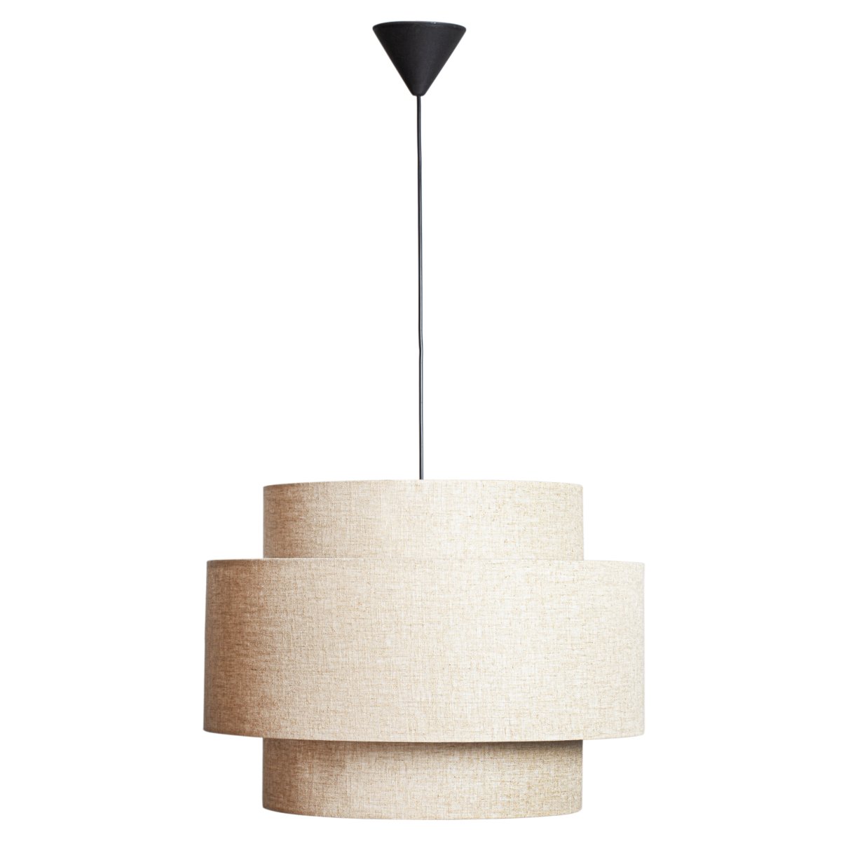 Hilma Ø55 Beige loftslampe Fra Cottex - Det beige tekstil bidrager med en varm og bl&oslash;d fornemmelse og g&oslash;r Hilma nem at kombinere med forskellige farver og materialer.
