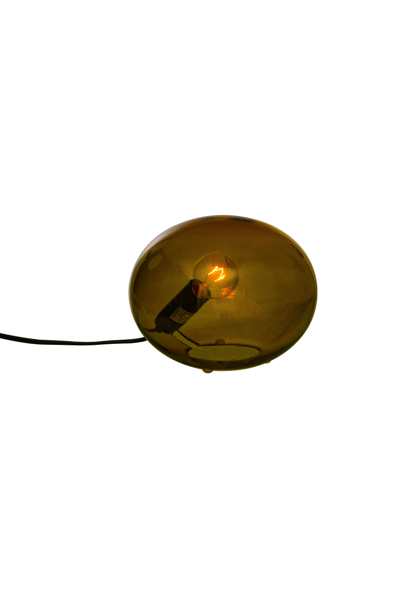 Globus 14cm Brun bordlampe Fra Aneta Lighting - Globus bordlampe i brunt glas med en lyskilde inde i glaskuglen, der giver et dekorativt og behageligt lys.