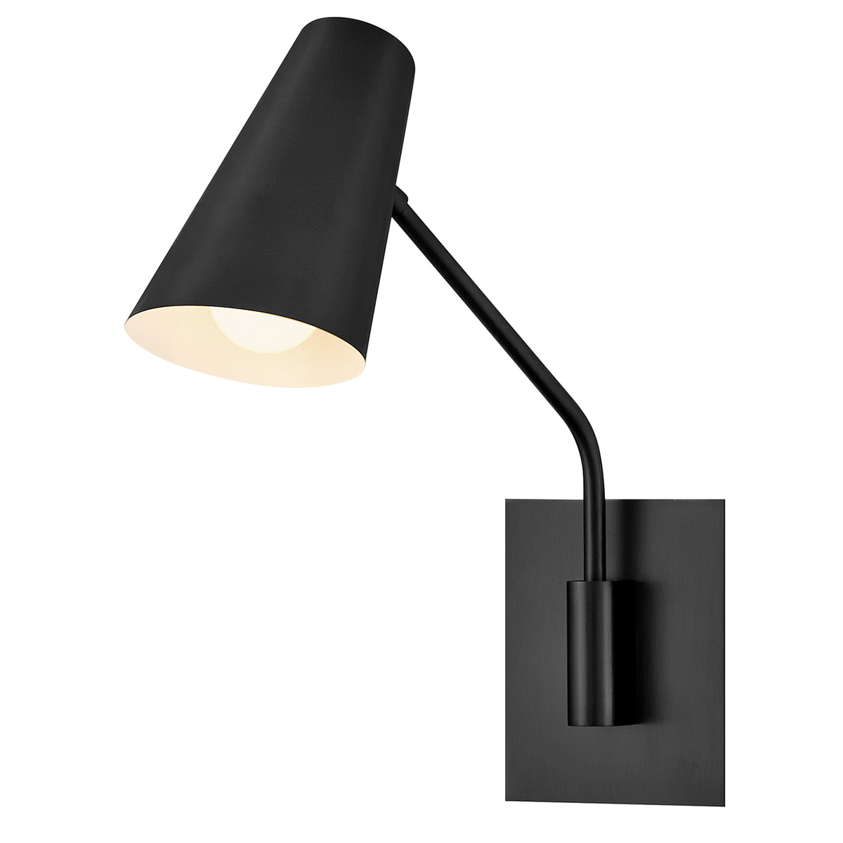Bray 42cm Sort læselampe Fra Elstead Lighting - Bray er en praktisk v&aelig;glampe med et minimalistisk design i sort.