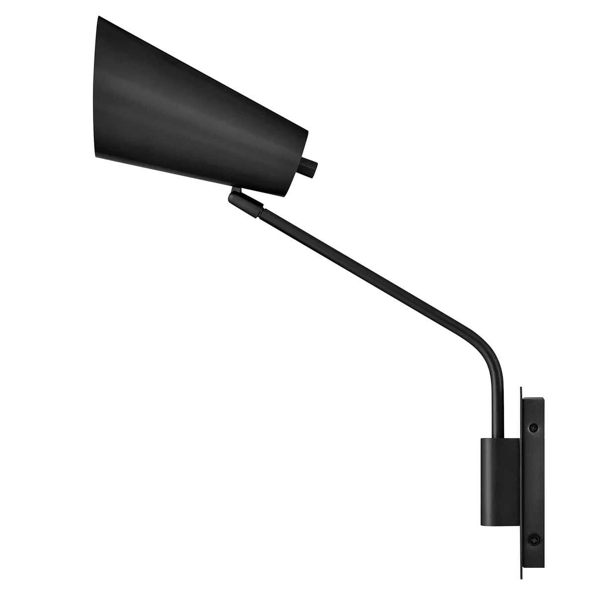 Bray 42cm Sort læselampe Fra Elstead Lighting - Bray er en praktisk v&aelig;glampe med et minimalistisk design i sort.