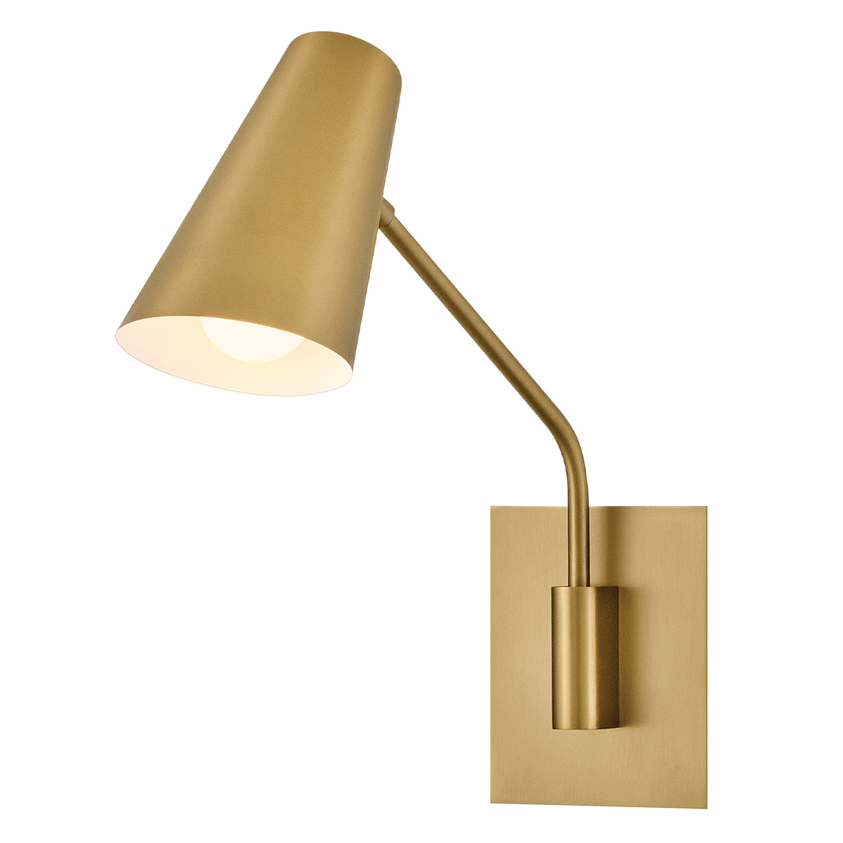 Bray 42cm Messing læselampe Fra Elstead Lighting - Bray er en praktisk v&aelig;glampe med et minimalistisk design i en lakeret messingfinish.