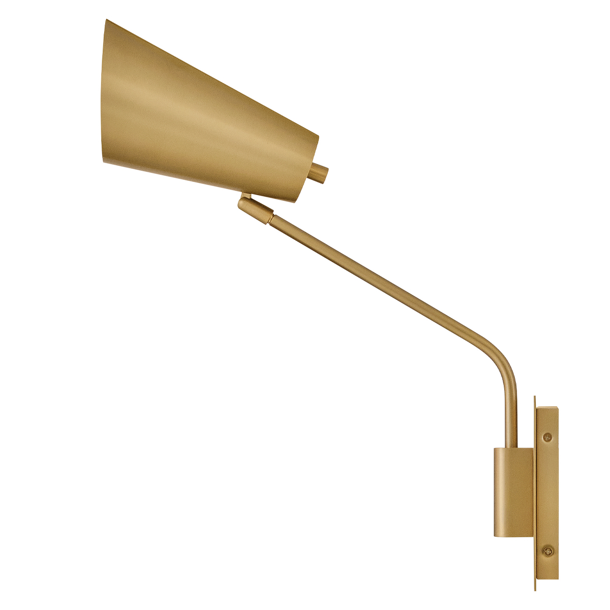 Bray 42cm Messing læselampe Fra Elstead Lighting - Bray er en praktisk v&aelig;glampe med et minimalistisk design i en lakeret messingfinish.