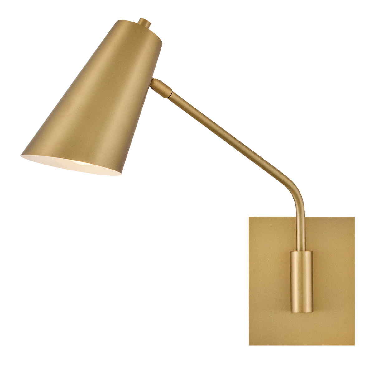 Bray 42cm Messing læselampe Fra Elstead Lighting - Bray er en praktisk v&aelig;glampe med et minimalistisk design i en lakeret messingfinish.