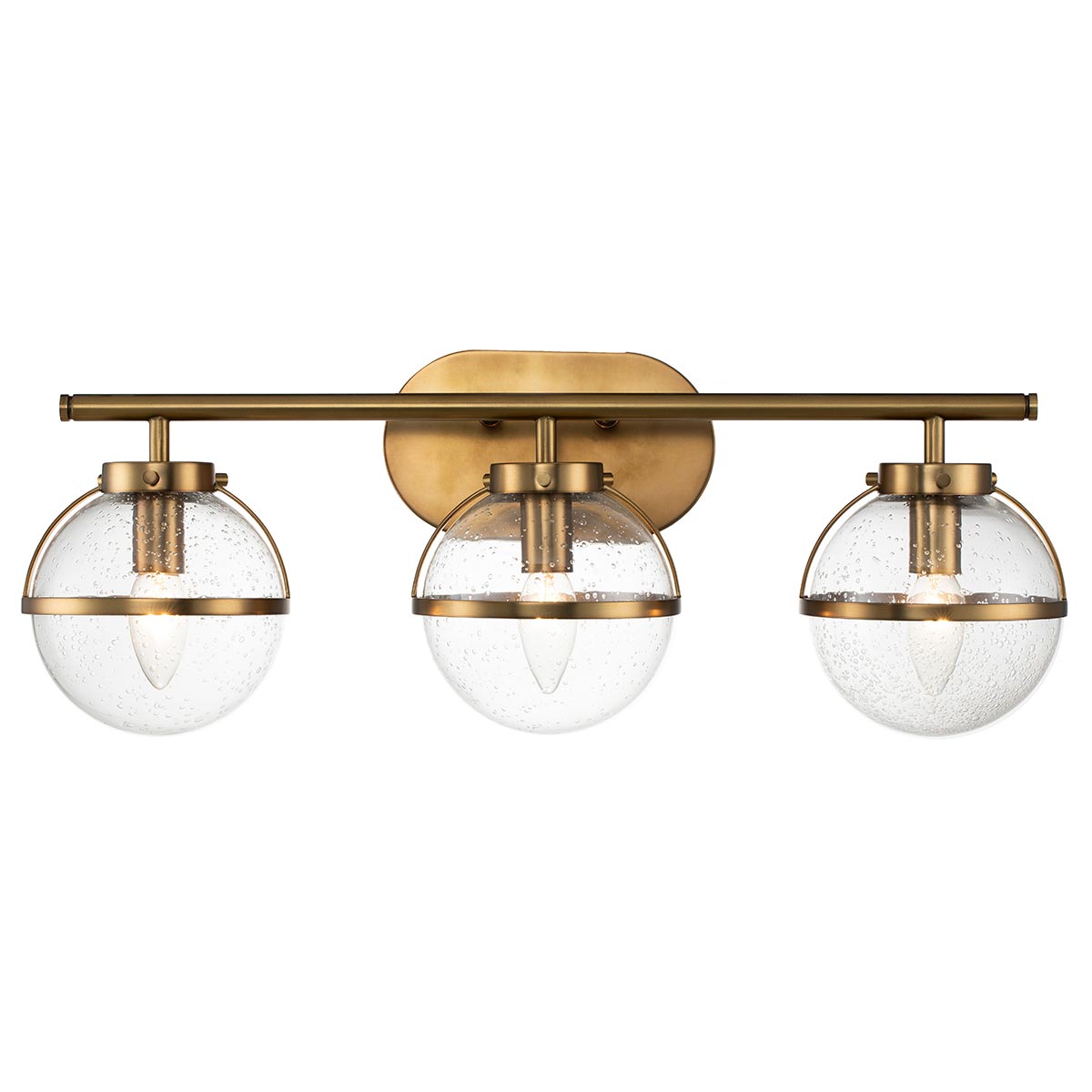Hollis 60cm Antik messing badeværelseslampe Fra Elstead Lighting - Fremstillet af stål med en messingfinish er den både robust og dekorativ.