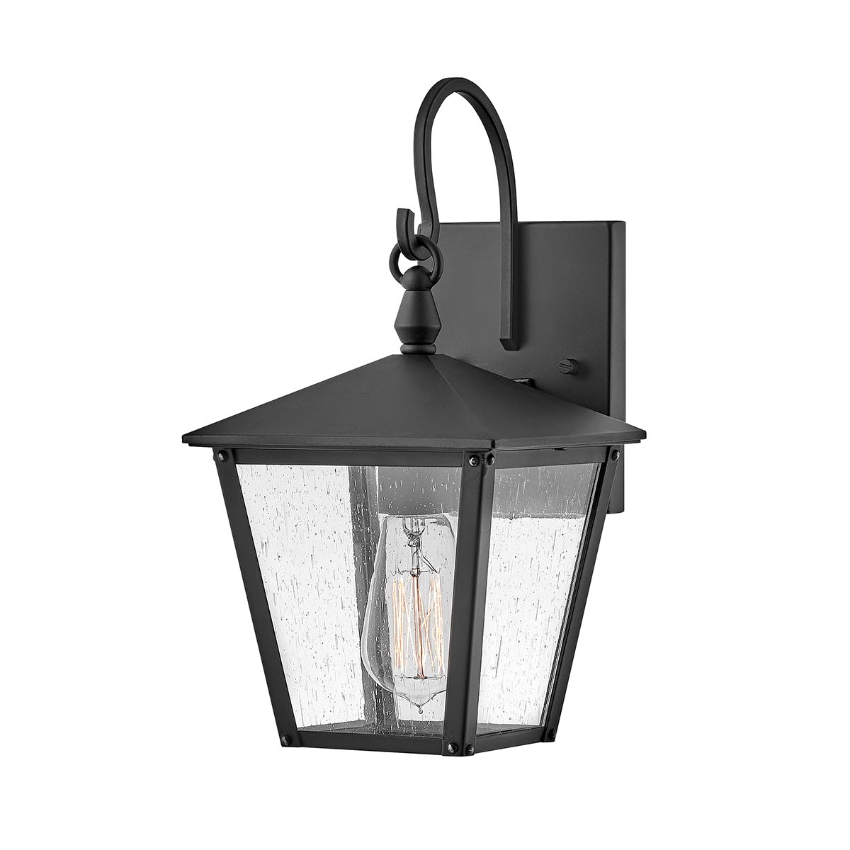Huntersfield Sort udendørslampe Fra Elstead Lighting - Fremstillet af aluminium og i en klassisk sort finish tilføjer den både holdbarhed og stil til din udendørsbelysning.